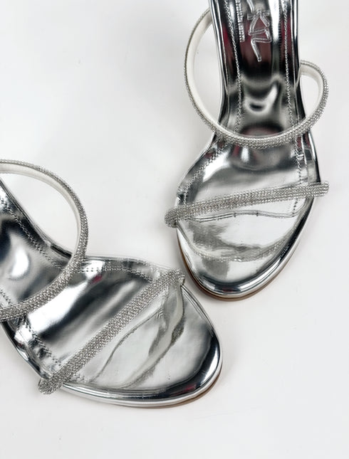 VERMER GÜMÜŞ SARMAL BANTLI SANDALET 🖤 🥂